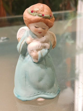 Vtg Jasco Merri-bell Angel w/ Lamb RSV