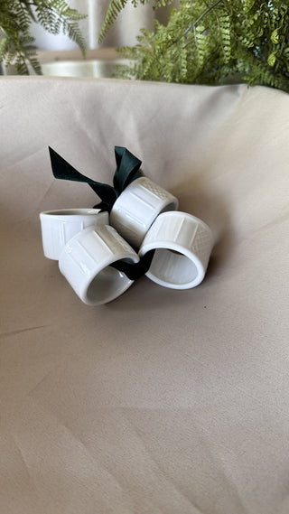 Farberware Lattice Ceramic Napkin Rings (LZD - RSV)|81352