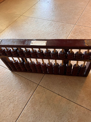 vtg abacus,w/brass, as found|84670