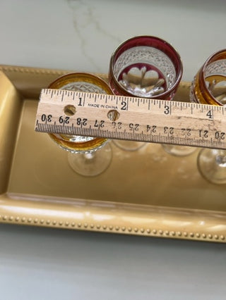 Set of 4 Riekes-crisa Williamsburg shoot glasses