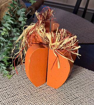 3'D Wood Hinged Pumpkin 7.25" RSV|127766