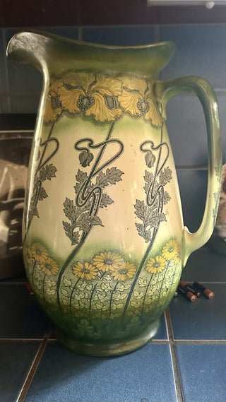 Antique Art Nouveau Aesthetic Pitcher RSV|62528