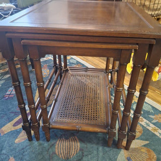 Set of 3 Mid-Century Faux Bamboo Nesting Tables MTS *|142852