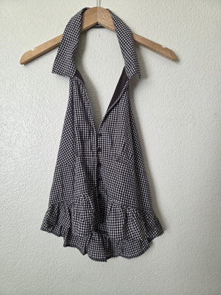 NEW! Hollister 100% cotton brown gingham halter RSV|161217