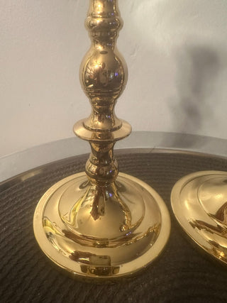 Candlestick Pair 2 Set Shine Brass MTS|92380