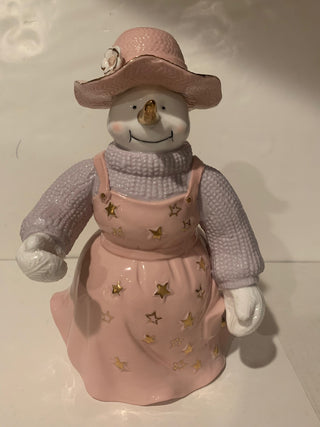 10” Female Snowman pastel rare|139453