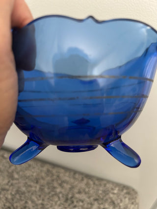 Cobalt Blue 3-Footed Bowl   MTS|104133