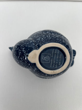 Blue speckled duck dish planter|53051