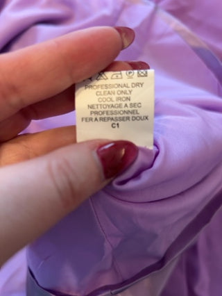 Size 20 lavender purple chiffon cocktail dress