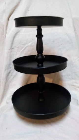 MW 3 Tier Black Metal Tray MTS