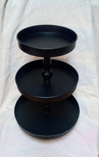 MW 3 Tier Black Metal Tray MTS