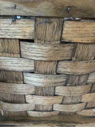 Large Vintage Splint Wood Market/Gathering Basket   MTS