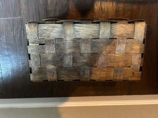 Large Vintage Splint Wood Market/Gathering Basket   MTS