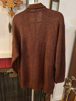 Liz Claiborne Cardigan Metallic Copper MTS|66952