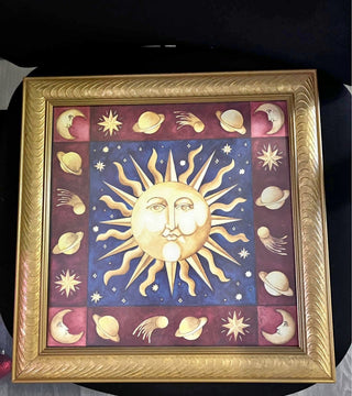 Celestial Moon & Sun vintage 90's poster print #63 VV MTS|105668