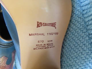 Leather Chunky Heel Sip on Mules/boots size 10 RS|70727