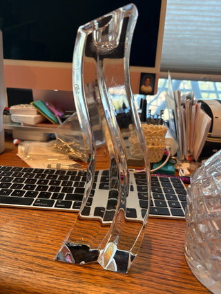 Rogaska handcrafted leaded Crystal Candle Holder, slovenia 9" RCD|108195