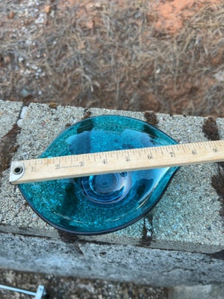 Viking Bluenique Cyclone Hurricane Shape Freeform Bowl
