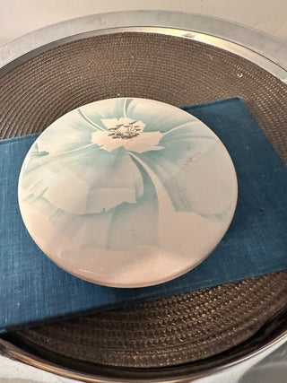 Porcelain Dish 5" Lid Blue Orchid MTS