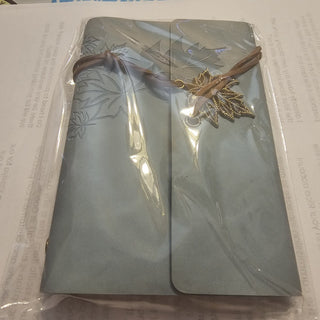 Blue grey faux leather junk journal