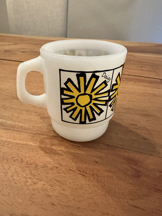 Fire King Daisy Milkglass Mug MTS|116182