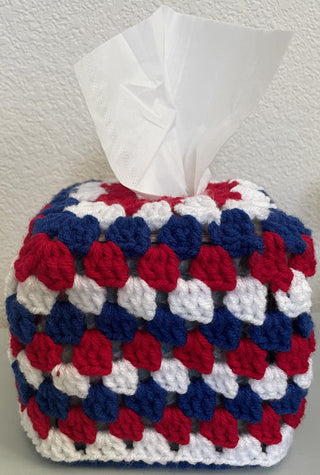 Red White Blue Tissue Box Cover MTS|83296