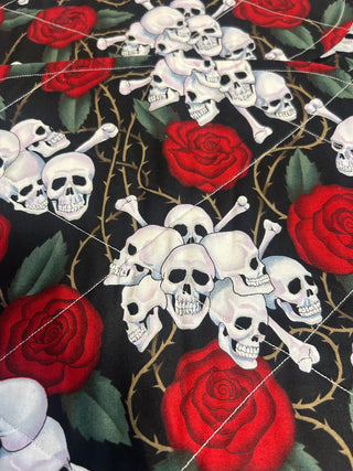 Set of 4Roses and skulls placemats
