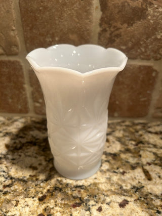 Milk Glass Vase, 5.5”   MTS