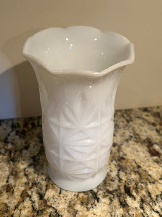 Milk Glass Vase, 5.5”   MTS