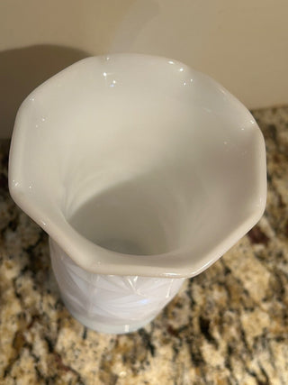 Milk Glass Vase, 5.5”   MTS