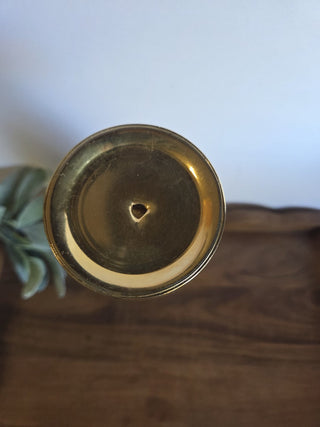 Vtg Large Marble, Onyx & Brass Candle Holder- RSV