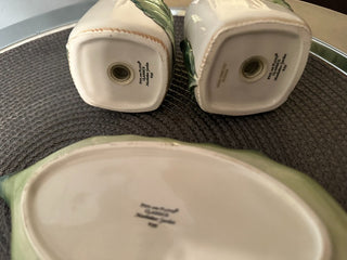 Salt & Pepper Fitz Floyd Manhattan w/tray|135106