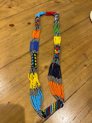 Multi-color Beaded African Necklace MTS|134795