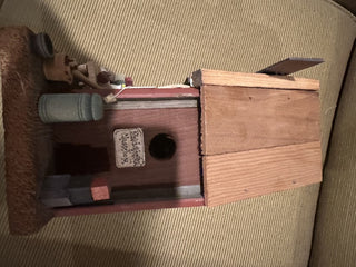 Little Red School House, wooden, colorful, decorative hanging birdhouse #62 VV MTS