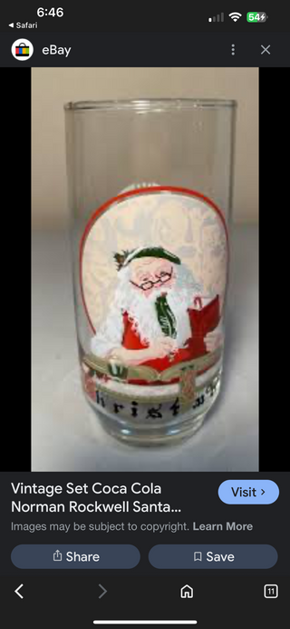 MJ94-VTG Norman Rockwell Christmas Glass MTS|134390