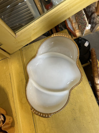 12F Fire King Milk Glass 11" Divided Relish Tray|70837