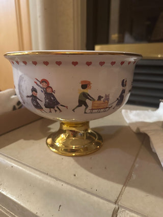 Charles Wysocki Teleflora Christmas Love Vase/bowl 6.5" x 7.5" RCD|73949