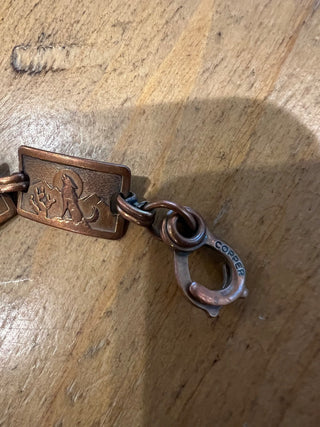 Copper Howling Wolf Bracelet MTS