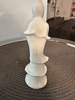 Oriental Porcelain Lady Pedestal  MTS