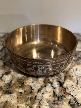 Vintage Brass Enamel Bowl/Trinket Dish  MTS|75269