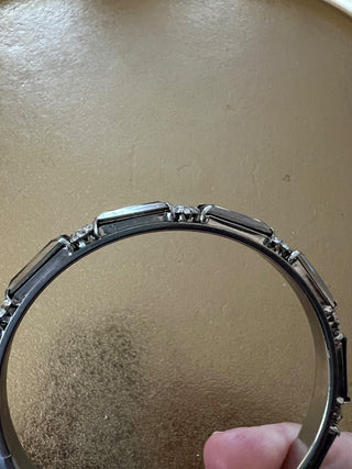 Mesh bangle/rhinestone bracelet (set of 2)|53938