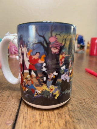 Vintage 1996 Walt Disney World Villains Ceramic Coffee Mug Cup 16 oz HTF RARE