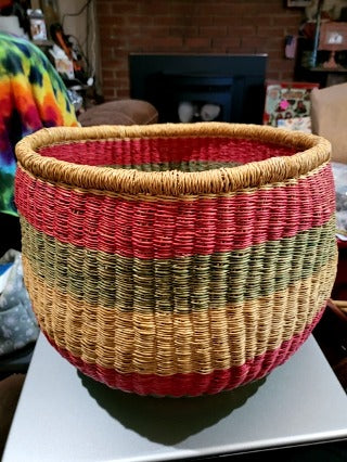 Large Elephant Grass basket with no handles