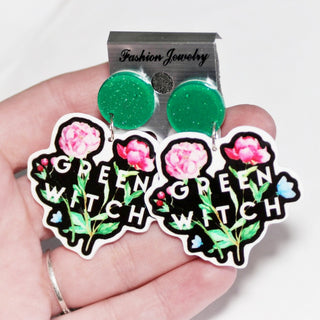 Green Witch earrings|53762
