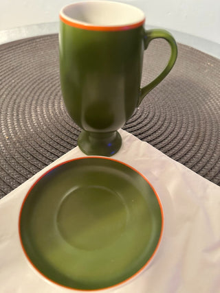 Teacup Petite cup/saucer Schmid Green MTS
