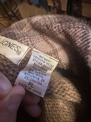 Victoria Jones Womens Sweater Vest Petite Large Black Snowman #63 VV MTS|130861