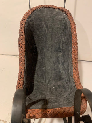 Vintage wicker & Wrought iron sleigh MTS|133971