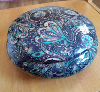 MW Blue Floral Lidded Bowl MTS|109289