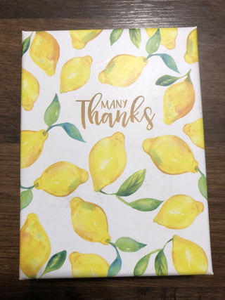 Lemon Many Thanks 15 Cards/Envelopes