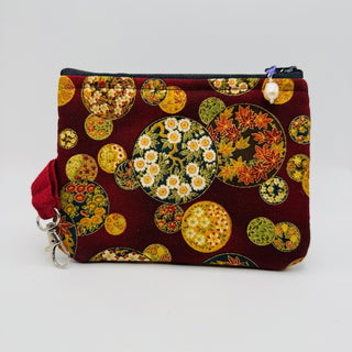 Handmade Coin Bag - Burgundy Maple Rounds - RCD|135609